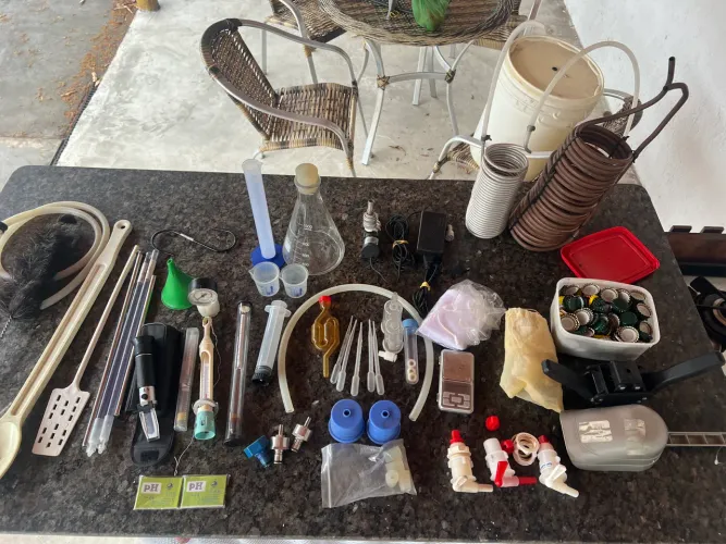 Kit Produção de Cerveja Artesanal - Panelas Inox + Fermentadores + Acessórios