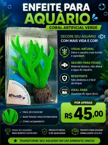 ? ENFEITE PARA AQUÁRIO ? Planta/Coral Artificial Decorativo Ideal para aquário
