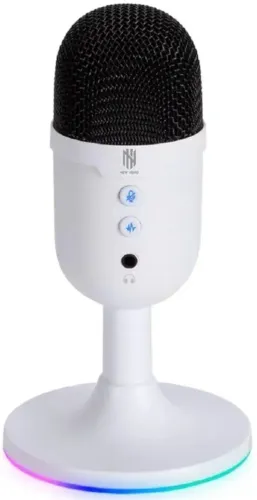 Microfone Gamer New Hero Vox RGB USB - Branco