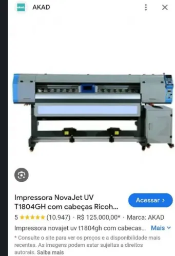 Impressora UV rolo a rolo 