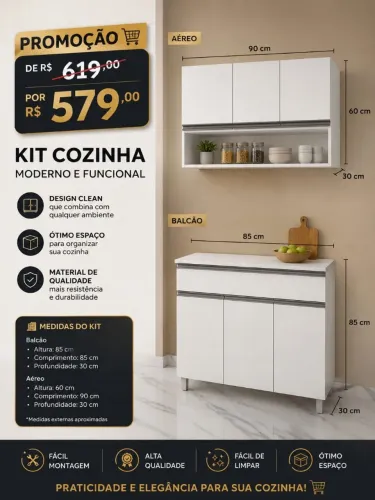 Promoção! Conjunto de cozinha