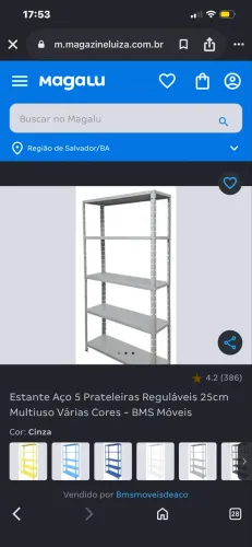 Estante de ferro