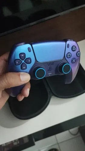 Controle PS5 dualsense azul cromado