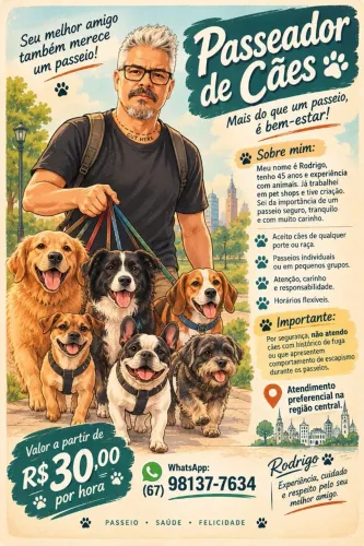 Passeador de cães- Região Central