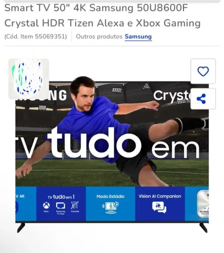 Tv sansung cristal