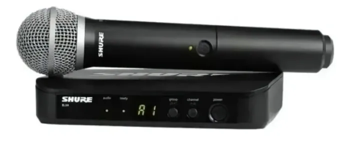 Sistema De Microfone Sem Fio Shure Blx24br/pg58-m15 P/ Vocal Cor Verde