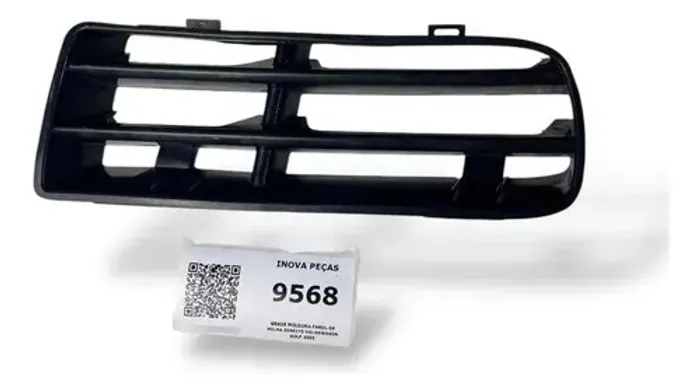 Grade Moldura Farol De Milha Direito Volkswagen Golf 2005 Preto Direito