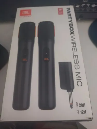 Caixa de som + microfone sem fio