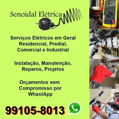 Serviços de Elétrica Predial, Comercial e Industrial (Eletricista) em Geral