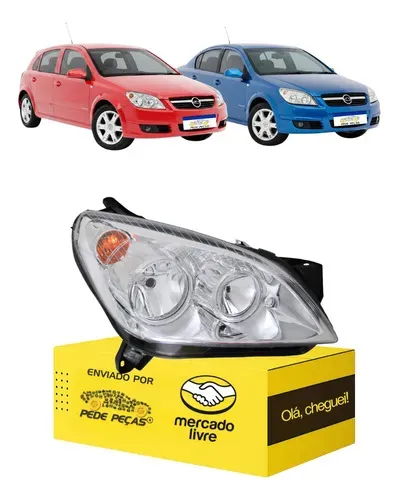 Farol Chevrolet Vectra 2006 2007 2008 Cromado Novo L.d Direito/passageiro