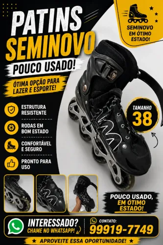 Patins tamanho 38