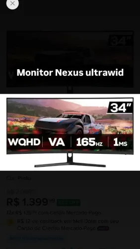 Monitor Nexus ultrawid 34"