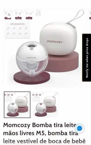 Bomba extratora de leite Momcozy M5