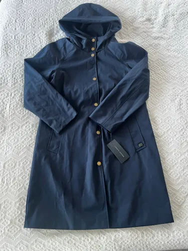 Parka Tommy Hilfiger Sport Azul Marinho com capuz nova original o