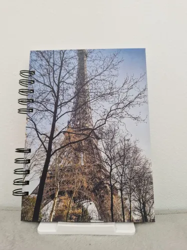 Caderno Capa Dura Luxo | Foto Exclusiva Torre Eiffel | Novo