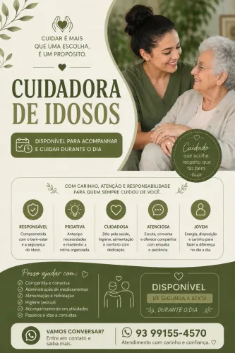 Cuidadora de Idosos disponível 