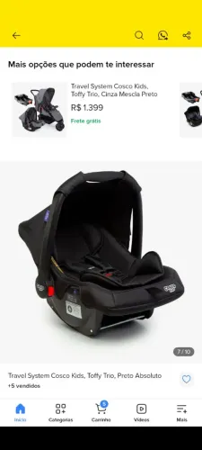 Bebê conforto com carrinho nunca usados