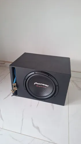 Caixa Sub Pionner 12' 500rms com bateria e fiação