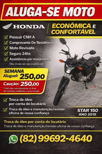 ALUGUEL DE MOTO START 250
