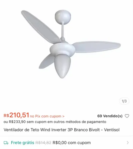 Ventilador de teto
