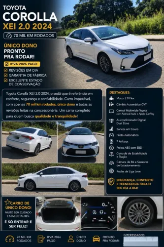 Toyota Corolla XEI 2.0 Flex 16V Aut. 2024