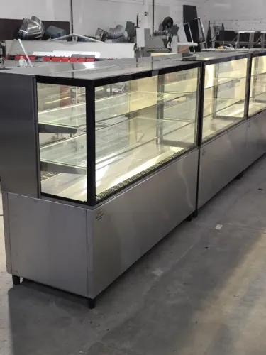 Vitrine Refrigerada Inox 120cm Exposição Frios e Bebidas