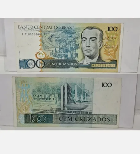 Cédulas antigas nacionais 8 reais cada