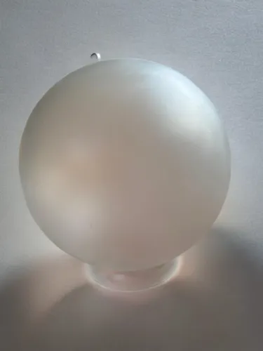 Globo de Vidro Leitoso 30x15 com Colar para Luminária