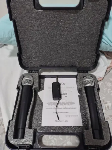 Microfone sem fio Leson + Maleta