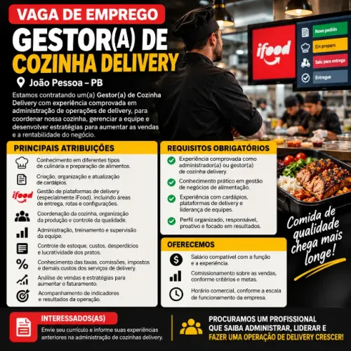 GERENTE DE COZINHA DELIVERY
