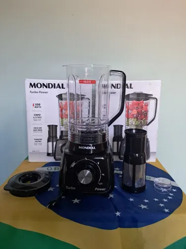 Liquidificador Mondial, 2,2 litros, 550W, 110V, Preto