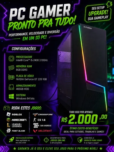 PC Para jogos e estudos perfeito a venda! 