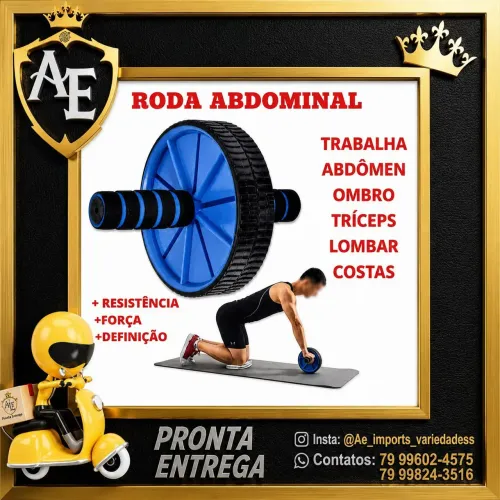 Rolo abdominal com tapete