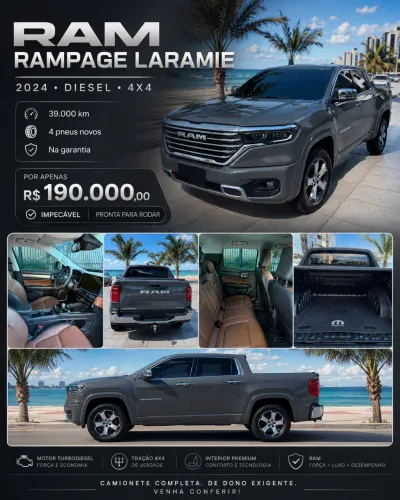 Ram Rampage Laramie 2.0 TB CD 4X4 Die. Aut. 2024