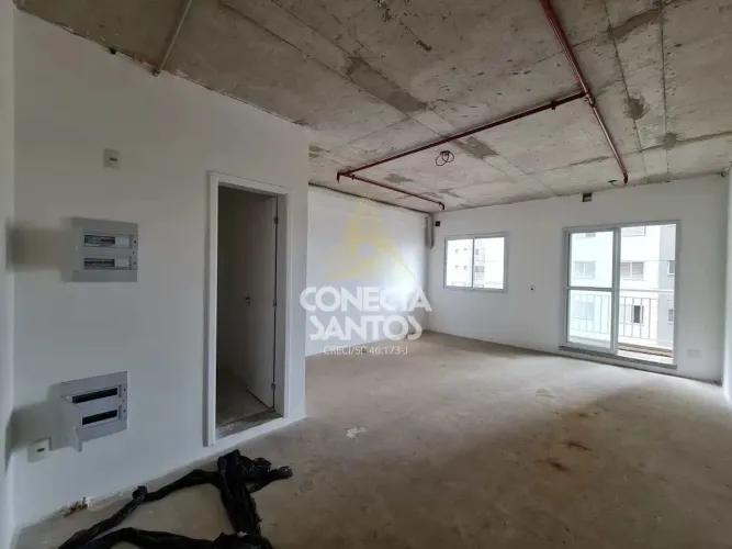 Sala com Lavabo e Sacada em Santos, Cod: 916