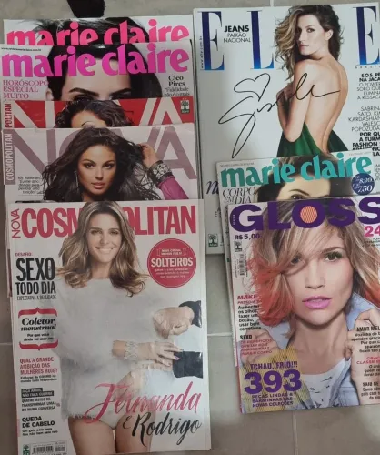 REVISTAS VARIADAS - NOVA, ELLE, MARIE CLAIRE, GLOSS - 8 UNIDADES $10,00