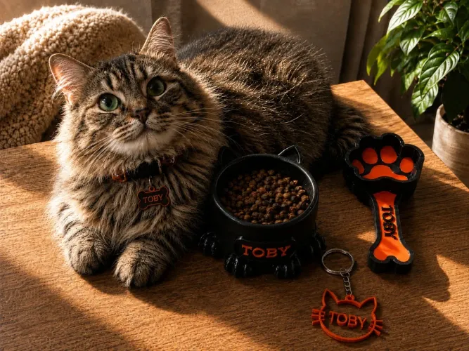 Kit Exclusivo para Gatos - Personalizado com o Nome do Pet