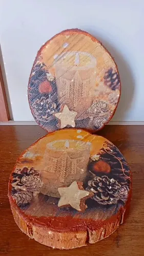 Bolachas de madeira 9cm a 22cm Decoração Mesas Peças Brutas - Rusticas Para Orquídeas