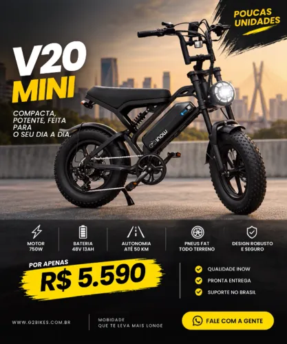 Bicicleta elétrica V20 mini inow bike