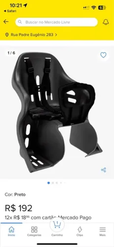 Cadeirinha para Bike - até 25KG (super conservada)