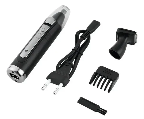 Aparador de Pelos Kemei KM-6511 Nariz Orelhas Sem Fio Preto