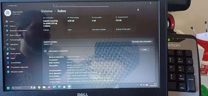 Notebook Dell i5 4 geração 