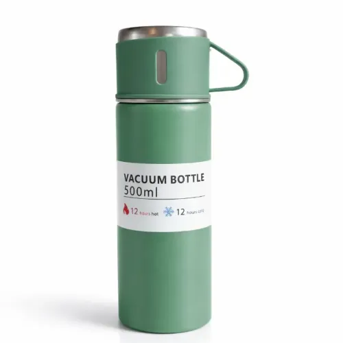Garrafa Térmica Inox 500ml com tampa copo - Conserva 12h