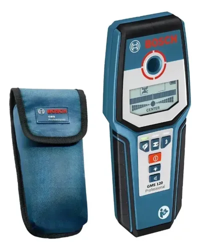 Detector De Materiais Bosch Gms 120: Metais De Tensão De Madeira, Cor Azul-metálico