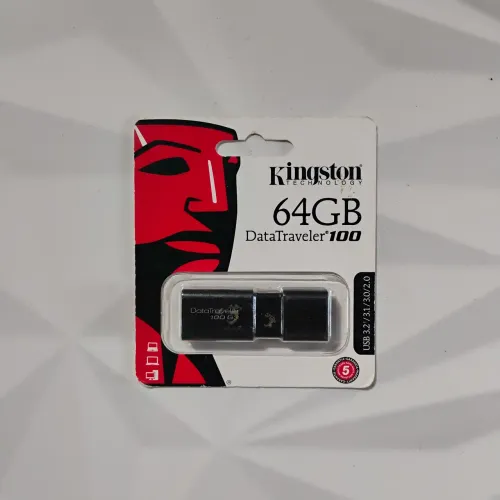 Pen Drive Kingston DataTraveler 100 G3 64GB - USB 3.2 Gen 1 (Novo e Selado)