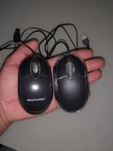 kit 2 mouses usb com fio preto