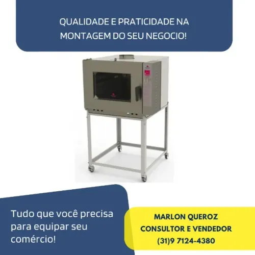 Forno Turbo 5 Esteiras a Gás Progás Novo
