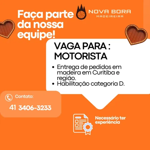 VAGA PARA MOTORISTA