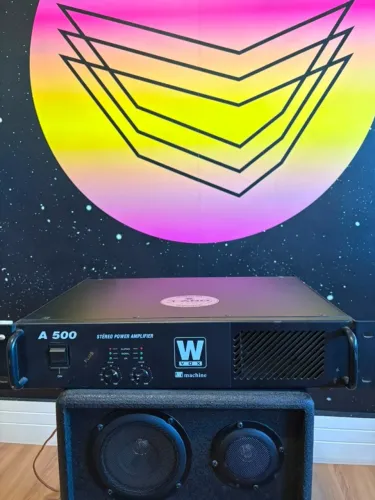 Amplificador De Som mAchone Wvox A 500 + Caixa de Som 150W