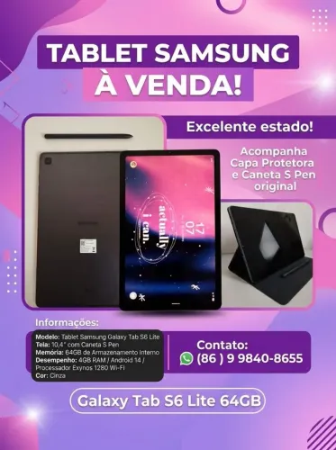 Vendo Tablet Samsung Galaxy Tab S6 Lite